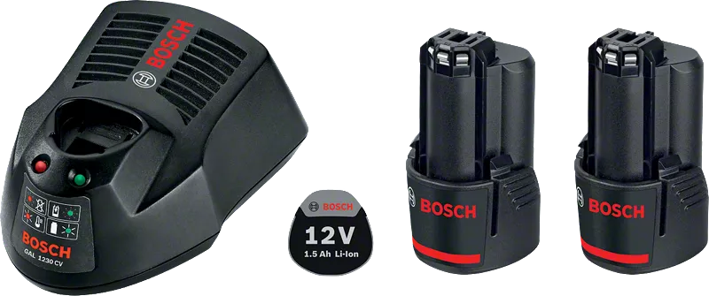 x Starter GAL | Bosch Starter 1.5Ah GBA Kit Professional 12V 2 CV 1230 + Set